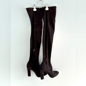 Mango Black Over the Knee Boots